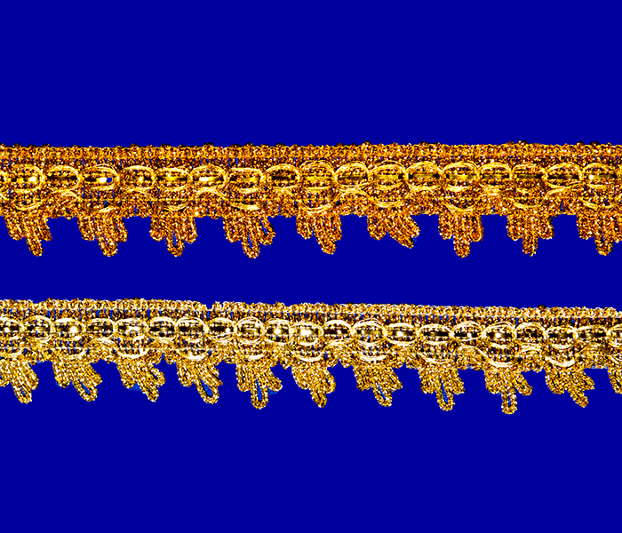 4505-1 Тесьма "Виноград" из золотой серебрянной нити, ш. 33 мм, 0384-0921С